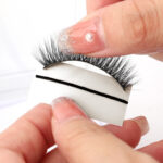 UK 40 PiecesBox Reusable Self-Adhesive Eyelash Glue Strip False Eyelashes Black - Image 9