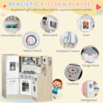 Kids Kitchen Playset, With Accessories, Storage Space - Image 3