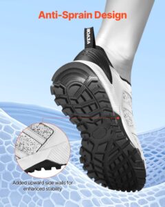 Cross Training Shoes, M Width Sneakers UK Size 7, Wide Toe Box Shoes With Arch Support & Adjustable Lace-up, Training Shoes For Running, Gymnastics, Dog Walking, And Weightlifting (White) - Image 3