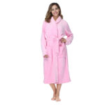 RONGTAI Womens Bathrobe Ladies Fleece Plush Warm Long Robes Fleece Nightgown Sleepwear - Image 5