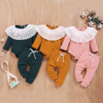 Solid color pit strip romper suit - Image 5