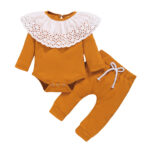 Solid color pit strip romper suit - Image 4