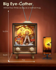 Robotime Rolife Sunset Carnival Music Boxes With Lights For Kids Adults Home Decoration Luxurious Design 3D Wooden Puzzle Toys - Image 10