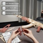 Rokr Automatic Rifle AK-47 Gift For Boys Wooden Puzzle Gun Double Firing Model - Image 6