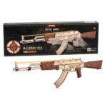 Rokr Automatic Rifle AK-47 Gift For Boys Wooden Puzzle Gun Double Firing Model - Image 4