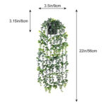 4 Pack Artificial Hanging Plants In Pots Indoor Fake Trailing Plants Home Room - Image 8