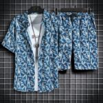 Mens Short-Sleeve Shirt And Casual Shorts Set - Image 6