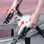 4-Wheel Portable Pet Stroller With Breathable Mesh Puppy Stroller Cat Stroller--black - Image 9