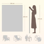 Heated Electric Blanket, Warm Throw Blanket With 5 Heating Levels, 10 Hour Auto-Off Timer, Grey - Image 4