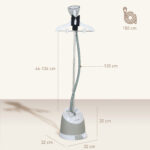1800W Standing Clothes Steamer, With Accessories - Grey - Image 4