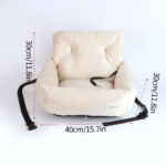 Travel Dog Bed Soft Washable Pet Puppy Cat Car Seat Cushion Comfort Protector--SIZE- 40X30X30 - Image 3