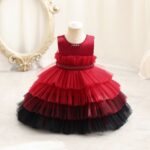Children's Dress Color Matching Princess Dress Birthday Banquet Skirt - Image 7