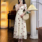 Summer Seaside Vacation French Dress Women - Image 7