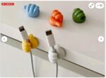10Pcs Thumb Shape Key Hooks Multifunctional Clip Holder Small Hand Wall Hooks - Image 3