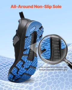 Cross Training Shoes, M Width Sneakers UK Size 9, Wide Toe Box Shoes With Arch Support & Adjustable Lace-up, Training Shoes For Running, Gymnastics, Dog Walking, And Weightlifting (Black) - Image 2