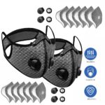 Sport Mask Cycling Face Mask Activated Carbon Filter Breathing Valves With Filter - Image 2
