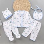 Five-piece Cotton Long-sleev Babyed Underwear