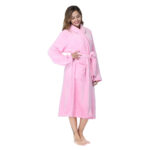 RONGTAI Womens Bathrobe Ladies Fleece Plush Warm Long Robes Fleece Nightgown Sleepwear - Image 8