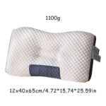 Neck Support Pillow, Ergonomic Contour Support Cervical Pillow,Artificial Cotton, Orthopedic Cervical Pillow For Deep Sleep, White-Grey 1Pack, Christmas Gifts