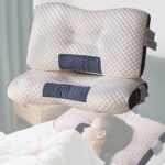 Neck Support Pillow, Ergonomic Contour Support Cervical Pillow,Artificial Cotton, Orthopedic Cervical Pillow For Deep Sleep, White-Grey 1Pack, Christmas Gifts - Image 2