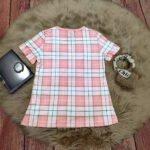 Womens V-neck Striped Patchwork Blouse - Image 5