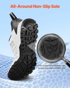 Cross Training Shoes, M Width Sneakers UK Size 7, Wide Toe Box Shoes With Arch Support & Adjustable Lace-up, Training Shoes For Running, Gymnastics, Dog Walking, And Weightlifting (White) - Image 5