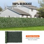 Ivy Privacy Fence, 1.5 X 4m Artificial Green Wall Screen, Greenery Ivy Fence W/ Mesh Cloth Backing And Strengthened Joint, Faux Hedges Vine Leaf Decoration For Outdoor Garden, Yard, Balcony - Image 2