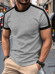 Mens Casual Short-sleeve Sports T-shirt - Image 3