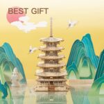 Robotime Five-storied Pagoda 3D Wooden Puzzle Toys For Children Kids Birthday Gift TGN02 - Image 2