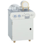 Wooden Dishwasher Playset, Kitchen Sink Toys With Faucet, Sink And Accessories, Gift For Boys Girls Toddlers