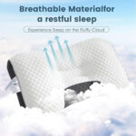 Neck Support Pillow, Ergonomic Contour Support Cervical Pillow,Artificial Cotton, Orthopedic Cervical Pillow For Deep Sleep, White-Grey 1Pack, Christmas Gifts - Image 5