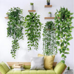 4 Pack Artificial Hanging Plants In Pots Indoor Fake Trailing Plants Home Room - Image 3