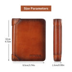 Mens Wallet Genuine Leather RFID Card Holders Cowhide Zip Coin Pocket Wallets For Men - Image 3