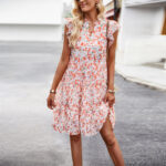 Women's Printed Dress A- Line Temperament Waist-controlled Printed Short Skirt - Image 10