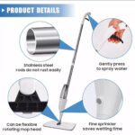 Spray Mop Microfibre Pad Floor Cleaning Mop For All Floor Types Bottle- 2 Pads - Image 7