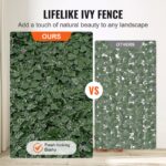 Ivy Privacy Fence, 1.5 X 4m Artificial Green Wall Screen, Greenery Ivy Fence W/ Mesh Cloth Backing And Strengthened Joint, Faux Hedges Vine Leaf Decoration For Outdoor Garden, Yard, Balcony - Image 4