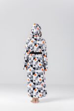 RONGTAI Womens Plush Fleece Hooded Bathrobe, Thick Nightgown Long Robe Sleepwear With Two Side Pockets And Belt - Image 2