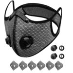 Sport Mask Cycling Face Mask Activated Carbon Filter Breathing Valves With Filter - Image 3