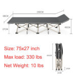 Heavy Duty Single Folding Bed  Camping Travel Guest Lightweight - Image 8