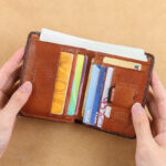 Mens Wallet Genuine Leather RFID Card Holders Cowhide Zip Coin Pocket Wallets For Men - Image 5