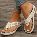 Womens Plus-Size Wedge Flip-Flops - Image 9