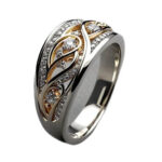 Fashion-forward Court-style Ring With A Floral Design And Diamond-studded Zircon Accents - Image 6