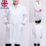 White Doctors Surgeon Lab Coat Scientist Unisex Fancy Dress Costume Outfit - Image 8