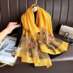 Elegant All-match Embroidered Summer Sunscreen Scarf - Image 4