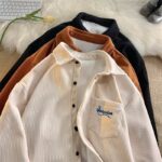 Mens Retro Casual Corduroy Shirt Coat - Image 2