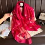 Elegant All-match Embroidered Summer Sunscreen Scarf - Image 7