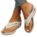 Womens Plus-Size Wedge Flip-Flops - Image 3