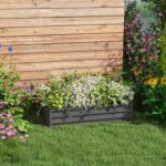 Rectangle Raised Garden Bed Box With Weatherized Steel Frame For Vegetables, Flowers, & Herbs, 120 Cm X 60 Cm X 30.5 Cm, Light Grey - Image 3
