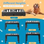 Large Dog Food Feeding Stand Station Stainless Steel Double Raised Bowls Feeding - Image 5