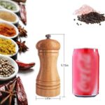 2pcs, Pepper Grinder, Household Sea Salt Ginder, Wooden Spice Grinder, Manual Pepper Mill, Spice Crusher, Reusable Spice Bottle For BBQ Picnic Camping, Kitchen Gadgets, Valentine's Day Gifts, Kitchen - Image 4